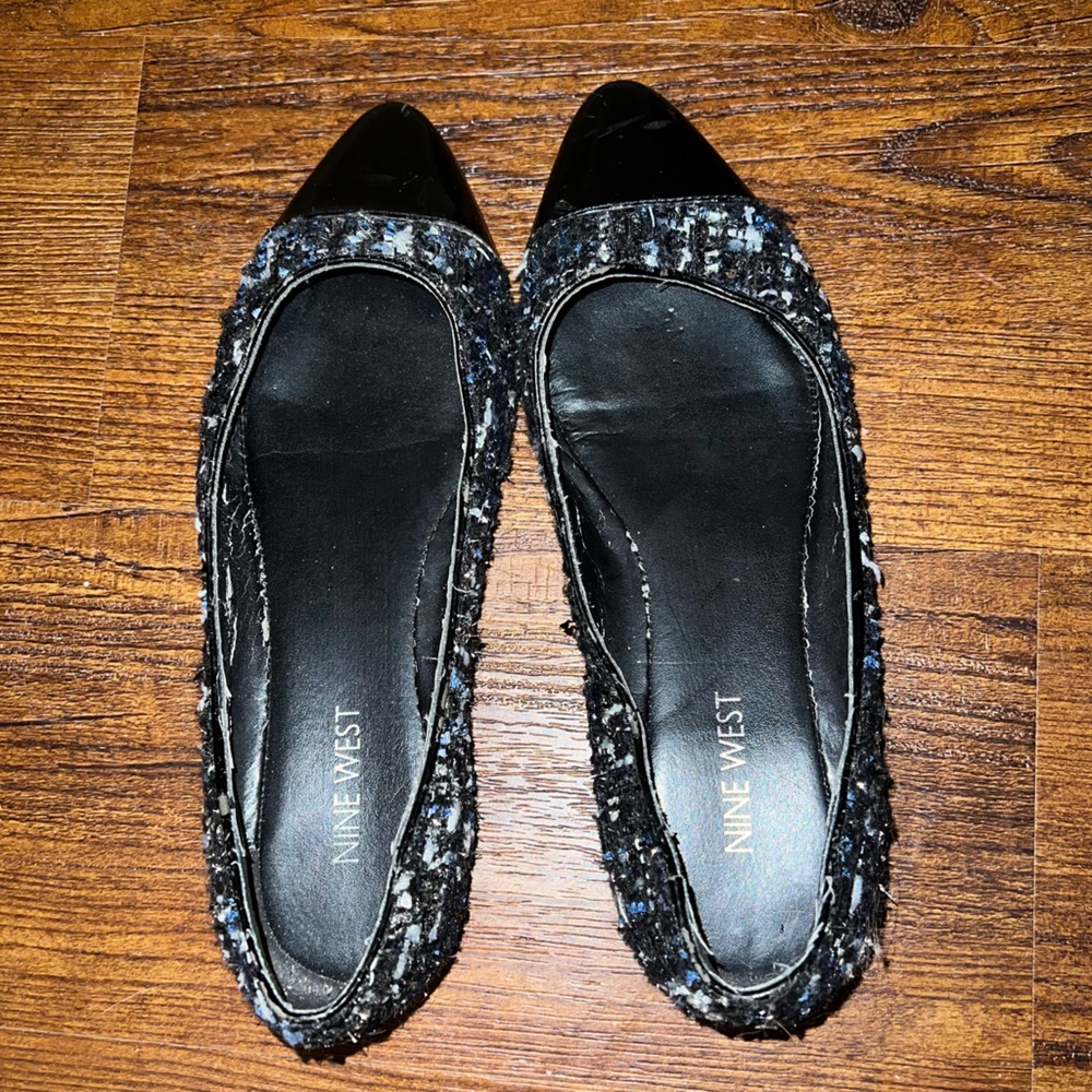 LAST CALL 3/$10 Nine West Sabineo Flats Black & Blue Size 7 FINAL PRICE - Picture 10 of 10